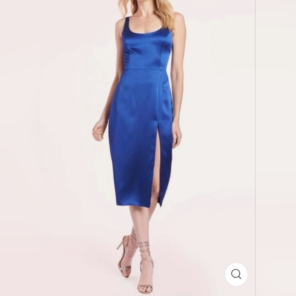 Amanda Uprichard Blue Silk Midi Dress - Picture 9 of 10